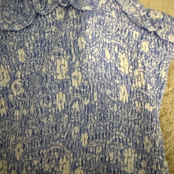 Emory Park Blue and White Floral Mini Dress - Picture 3 of 4